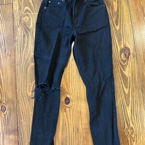 Reformation Dark Black Jeans